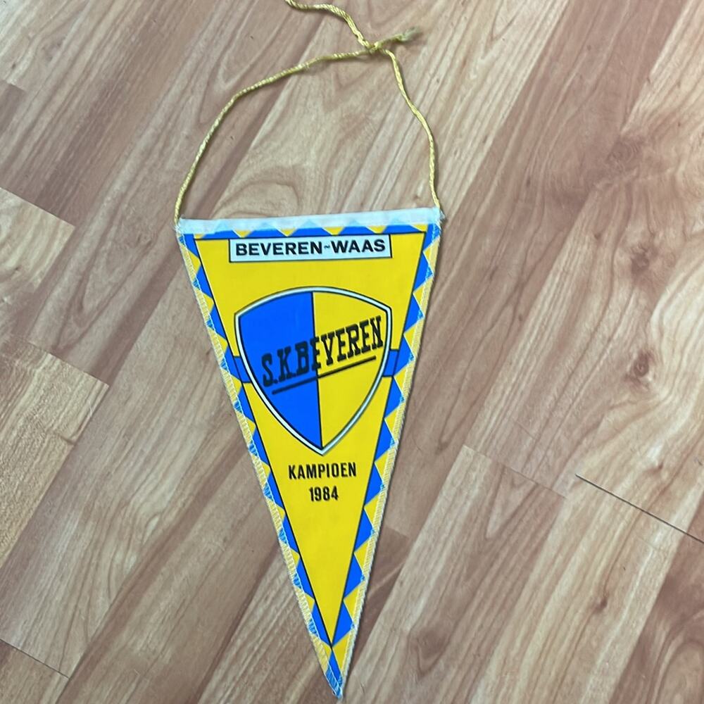Vintage Collectable S.K.BEVEREN Soccer Banner